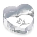 Crystal Heart Desk Paperweight - Elegant Design