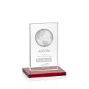 Crystal Globe Award with Red Base