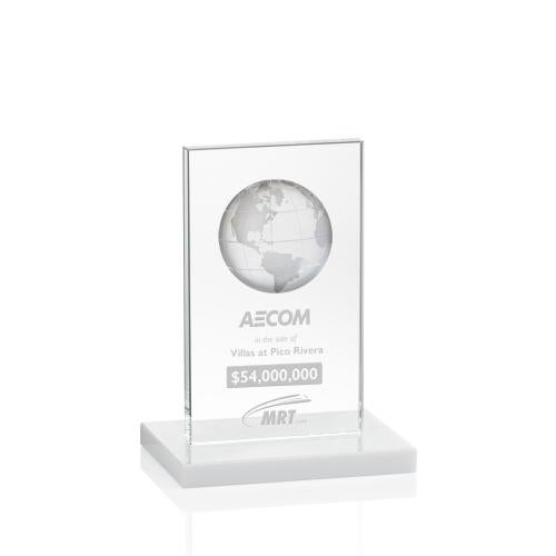 Brannigan Globe Crystal Award - Sleek & Elegant Trophies - Corporate Awards - Globe Awards - Brannigan Globe Crystal Award - Sleek & Elegant