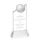 Elegant Crystal Globe Achievement Award