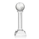 14 Crystal Globe Award with Optical Pillar