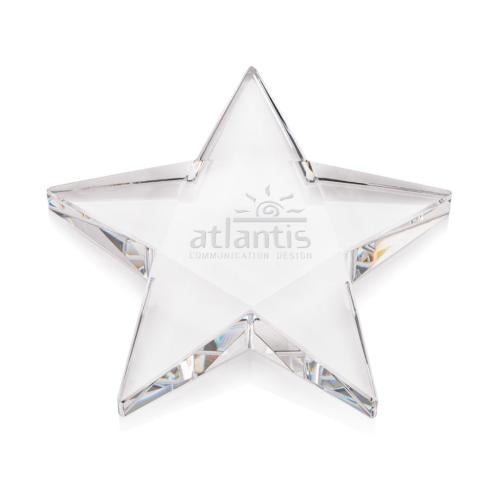 Personalized Gifts - Crystal Star Paperweight with Gift Box