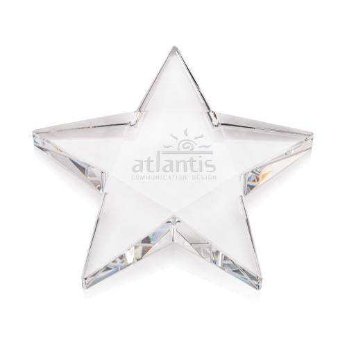 Crystal Star Paperweight with Gift Box Personalized Gifts - Crystal Star Paperweight with Gift Box
