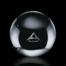 Sure! Here's a product title for you:

Elegant Crystal Globe Award with Etching