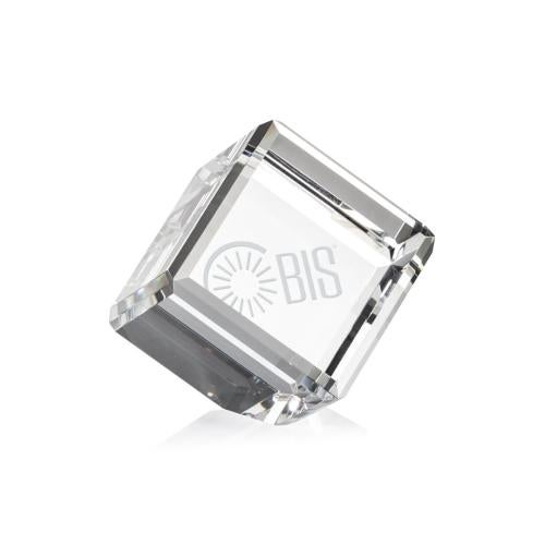 Personalized Gifts - Crystal Cube Award with Double Beveled Edges