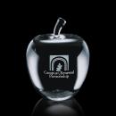 Sure, here's a suitable product title:

Elegant Crystal Apple Award - Customizable