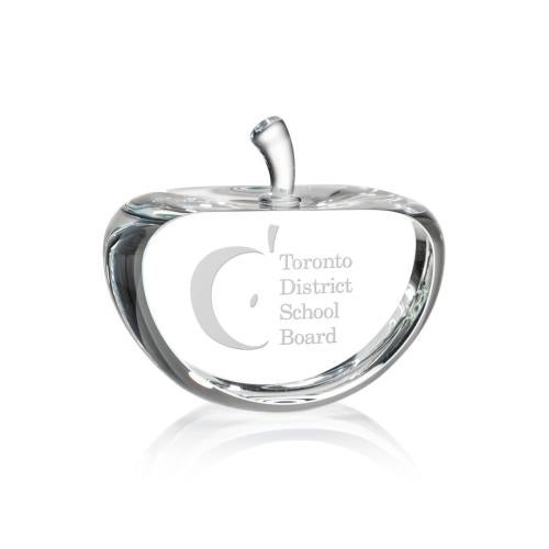 Kusak Argyle Apple Crystal Award Personalized Gifts - Kusak Argyle Apple Crystal Award