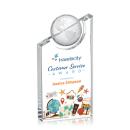 Crystal Globe Award with Customizable Etching