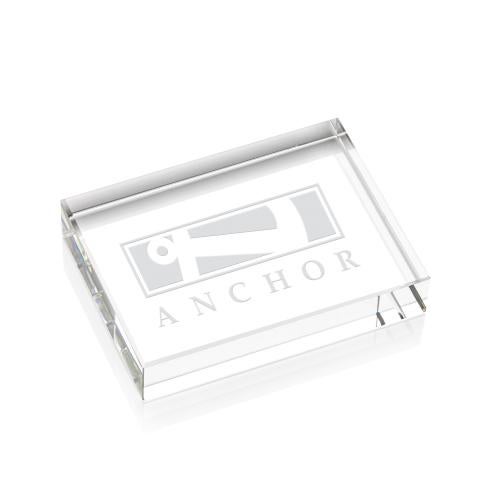 Personalized Gifts - Optical Crystal Etched Paperweight Gift