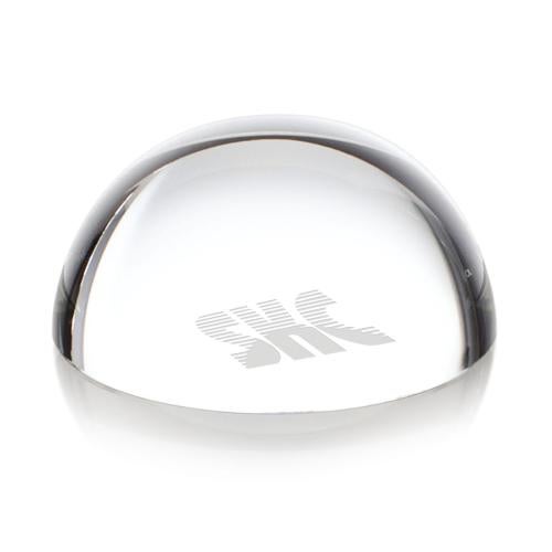 Personalized Gifts - Sure! Here's a product title:

Crystal Dome Paperweight with Magnifying Effect