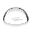 Sure! Here's a product title:

Crystal Dome Paperweight with Magnifying Effect