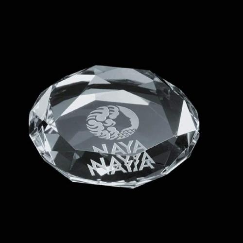 Personalized Gifts - Optical Crystal Octagonal Paperweight