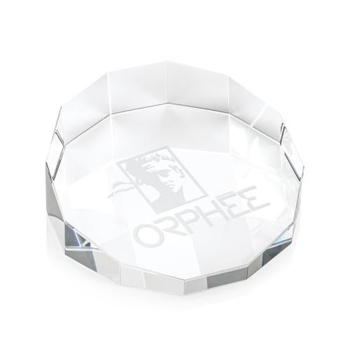 Personalized Gifts - Optical Crystal Cloverdale Desk Paperweight