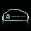 Jade Glass Iceberg Paperweight - 7.5 Horizontal