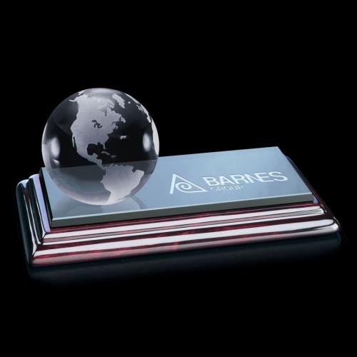 Personalized Gifts - Sure! Here's a product title for the paperweight:

Crystal Globe Paperweight with Elegance Base