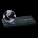 Crystal Globe Paperweight with Granite Base
