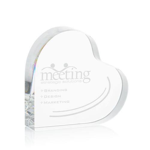 Personalized Gifts - Kashmir Crystal Heart Award - Customizable Gift