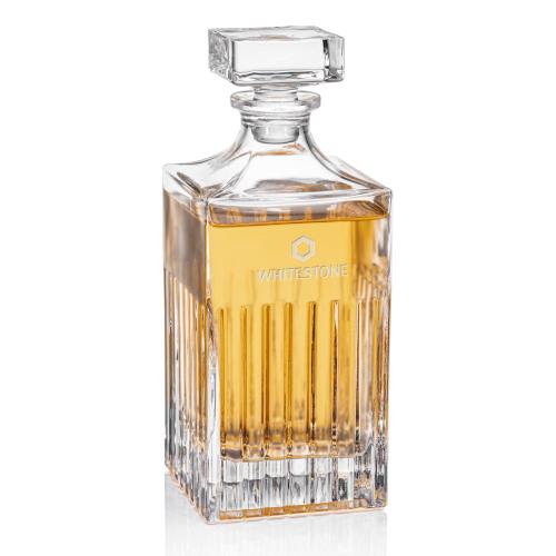 Drummond Crystal Decanter with Vertical Accents Barware Gifts - Decanters - Drummond Crystal Decanter with Vertical Accents