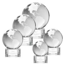 Crystal Globe Award on Paragon Base - Globe Awards