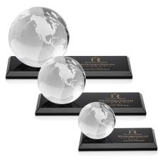 Crystal Globe Award on Black Base - Corporate Awards