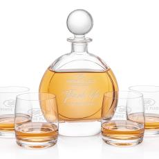 Elegant Crystal Decanter & Glasses Set - Decanters