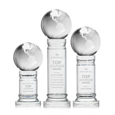 Optical Crystal Globe Award on Base - Globe Awards
