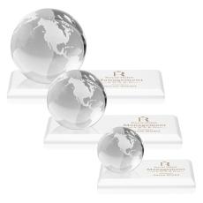 Optical Crystal Rotating Globe Award - Globe Awards