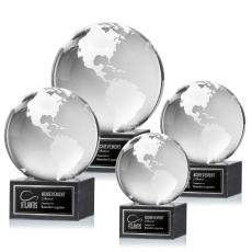 Crystal Globe Award on Marble Base - Corporate Awards