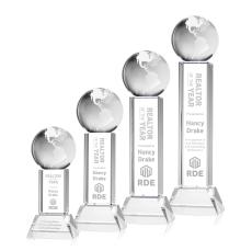 Crystal Globe Award on Stowe Base - Elegant Design - Globe Awards