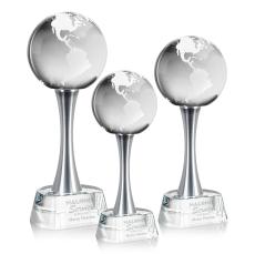 Crystal Globe Award on Rotating Base - Globe Awards