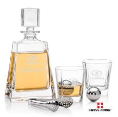 Arcadia Crystal Decanter Set with Ice Balls - Barware Gifts