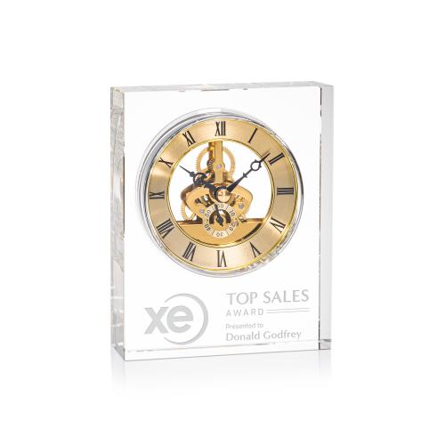 Crystal Clocks - 
Crystal Ashland Clock with Skeleton Movement