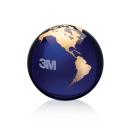 Blue Crystal Globe Paperweight - 3 Sizes