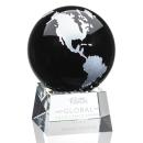 Certainly! Here's a product title for you:

Elegant Crystal Globe Award - Black Finish