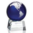 Blythwood Globe Crystal Award - Blue Elegance